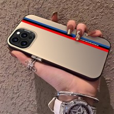 Hontinga iPhone 14 Pro Max 14 Plus Uyumlu Kılıfı Silikon Kenar Sert Arka Düşüme Önleyici Basitlik Anti Düşme Bmw Desen Kamera Korumali Telefon Kılıfı K1-0589