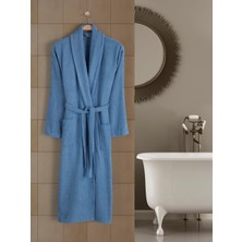 Eymir Home Collection Şalyaka Yetişkin Bornoz Indigo Mavi