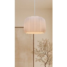 Decory Flowa Mesh Dokulu Modern Avize, Pinterest Tarzı Özel Tasarım Tekli Sarkıt Avize (Bioplastik) E27