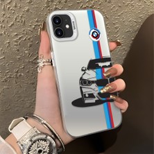 Hontinga iPhone 11 13 iPhone 12 Pro Uyumlu Kılıfı Silikon Kenar Sert Arka Düşüme Önleyici Basitlik Anti Düşme Kamera Korumali Telefon Kılıfı K1-0588 Bmw Desen