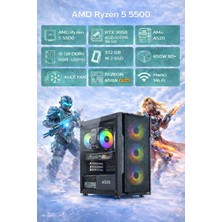 Velora Gamelax V1 + Amd Ryzen 5 5500 16 GB Ddr4 512 GB Nvme 650W 80+Bronze Wı-Fı Oempaket