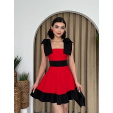 Moda Loris Miron Omuz Fiyonklu Elbise