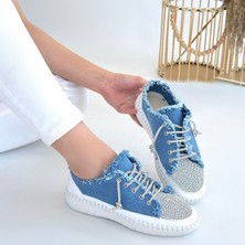 SEPET365 Enber Mavi Kot Bağcıklı Spor Ayakkabı