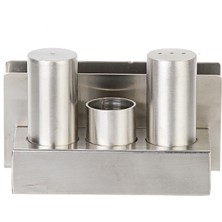 Atom Çelik Tuzluk ve Peçetelik Takımı