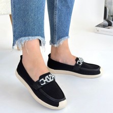 SEPET365 Wata Siyah Triko Babet Ayakkabı