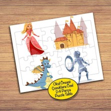 Asilmeydan Prenses ve Şövalye 24 Parça Çocuklara Özel Yapboz Tablo-33099193