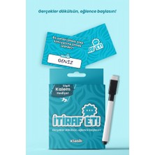 LUXMON Itiraf Et Mini Klasik Eğlenceli Grup Parti Kart Oyunu Kalem Hediyeli