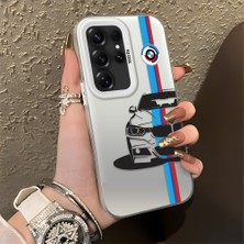 Hontinga Samsung Galaxy S25 Ultra 5g Uyumlu Kılıfı Silikon Kenar Sert Arka Düşüme Önleyici Basitlik Anti Düşme Kamera Korumali Telefon Kılıfı K1-0588 Bmw Desen