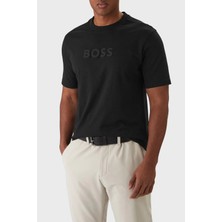 Boss Logolu % 100 Pamuk Regular Fit Bisiklet Yaka T Shirt Erkek T Shirt 50553652 001