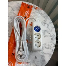 Viko  3’lü Topraklı Uzatma Kablosu – 5 Metre