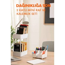 HopeWay Home 2’li Set Ofis, Çalışma Masası, Banyo Için Masaüstü Düzenleyici ve 2 Katlı Raf Organizer