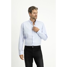 Kiğılı Uzun Kol Slim Fit Dar Kesim Pamuk 4 Mevsim Oxford Gömlek