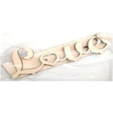 Sahra Boyanabilir Ahşap Obje Love Ayaklı - 2 Adet