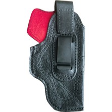 Aresoutdoors Sarsılmaz Sar-9 Sc Için Uyumlu Içi Kırmızı Çorap Tipi Deri Taşıma Kılıfı