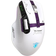 Gaman Kablosuz Şarjlı Oyuncu Mouse 12.000DPI Rgb Işıklı Gaming Mouse 800MAH Batarya Bt/usb Bağlantı