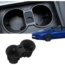 Ramm Tesla Juniper Orta Konsol Silikon Küllüklü Bardak Tutucu Siyah