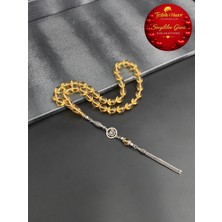 Premium Sevgililer Günü Koleksiyonu Kişiye Özel Isim Tasarım ile Özel Renk Ateş Kehribar Tesbih