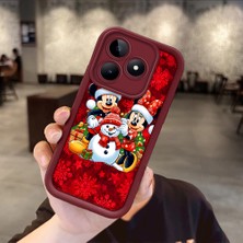 Hontinga Realme Note 50 4g Uyumlu Telefon Kılıfı Düşüme Önleyici Basitlik Anti Düşme Kamera Korumali Spider Man Bordo Desen Yumuşak Silikon Telefon Kılıfı K2-7147