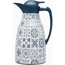 Roomours Andalusia 1l Silver Blue Paslanmaz Çelik Çift Katmanlı Termos