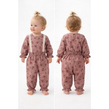 Baby Hola Dantel Detaylı Çiçek Desenli Müslin Kız Bebek Üst ve Pantolon Ikili Set Takım Babyhola 2009