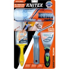 Vanch 3pcs  Nalbur - Boyacı Set  Spatula - Kestirme Fırça - Boya Rulo 20CM (5264)