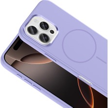 Lopard iPhone 16 Pro Max Mat Kaymaz Kılıf Kablosuz Şarj Özellikli Metal Kamera Çerçeveli Zore Edi Silikon Kapak