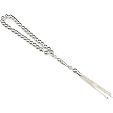 Tudi Silver Püsküllü Küre Kesim Gümüş Tesbih 925 Ayar