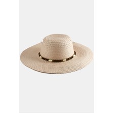 Datatek Ahşap Boncuklu Hasır Şapka