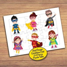 Asilmeydan Süper Minik Kahramanlar Çocuklara Özel Puzzle Yapboz Tablo-237pz