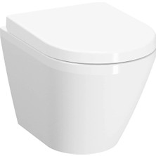 Vitra Integra 7040L003-0090 Asma Klozet Rim-Ex, Gizli Montajlı, 55 cm Beyaz