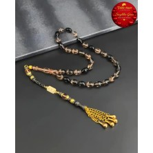 Beyzi Model Sıkma Kehribar Tesbih Kişiye Özel Isimli Tasarım Püskül Tasarımlı