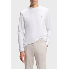 Boss % 100 Pamuk Regular Fit Bisiklet Yaka Uzun Kollu T Shirt Erkek T Shirt 50555107 100