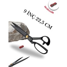 dm dikişmarket Hard Steel Marka 9 İNÇ 22,5 CM Kumaş Kot Kesim Profesyonel Terzi Makası