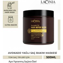 Lacinia 500 ml Avokado Yağlı Saç Maskesi Onarıcı Özellikte Tüm Saçlar İçin Güçlendirici Formül