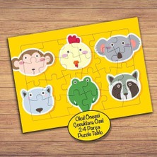 Asilmeydan Hayvanları Tanıyalım Çocuklara Özel Puzzle Yapboz Tablo-178pz