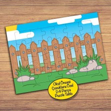 Asilmeydan Tahta Çitler-Mavi Gökyüzü Çocuklara Özel Puzzle Yapboz Tablo-252pz