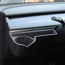 Ramm Tesla Model Y - Model 3 Ön Göğüs Bardak ve Telefon Tutucu - Beyaz