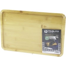 Vanch Dikdörtgen Ahşap Bambu Sunum Tepsi 24X36CM (5264)