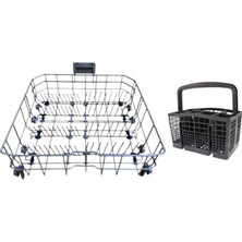 Supervac Bulaşık Makinesi Çatal Kaşık & Alt Sepet Seti Gri