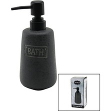 Vanch UZUN ANTRASİT GRİ - MAT DESEN SERAMİK SIVI SABUNLUK (5264)