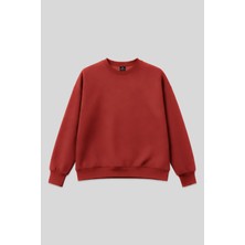 Fiesta Basic O Yaka Oversize Kadın Sweatshirt - 97053
