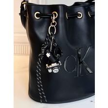 Rossev Charm Kamera Figürlü Anahtarlık - Çanta Charm (Siyah Kulaklık Modeli)