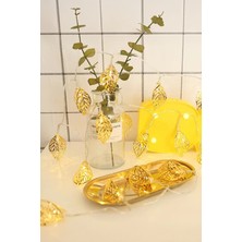 Urban Mood Yl-84  10'lu Bronz Yaprak Dekoratif LED Işık Zinciri