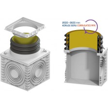 Luxwares Ø500 - Ø600 mm  Koruge Dağıtım Bacası Koruge Boru Flanş Aparatı