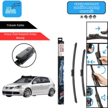 Volkswagen Golf5 Uyumlu 2009-2012 Bosch Aerotwin Araca Özel Ön Silecek Takımı 600-475MM