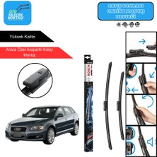 Audi A3 Uyumlu 2005-2012 Bosch Aerotwin Araca Özel Ön Silecek Takımı 600-475MM