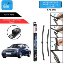 Bmw 3serisi E90 Uyumlu 2005-2009 Bosch Aerotwin Araca Özel Ön Silecek Takımı 600-475MM