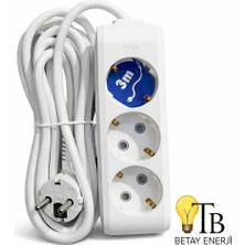 Viko V3’lü Topraklı Grup Priz – 3 Metreiko