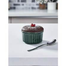 Airobazar 3'lü Sufle Kabı, Isıya Dayanıklı Porselen Tatlı Kasesi