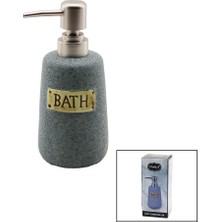 Vanch YUVARLAK GRİ - MAT DESEN SERAMİK SIVI SABUNLUK (5264)